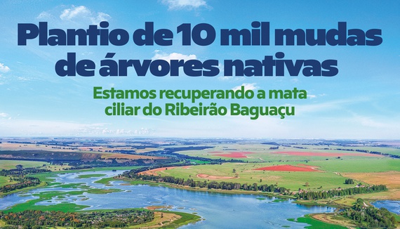 No Dia do Meio Ambiente, GS Inima SAMAR anuncia o plantio de 10 mil mudas de árvores nas margens do Ribeirão Baguaçu